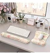iCasso Ergonomic Mouse Pad, Keyboard Wrist Rest, Memory Foam Mousepad with Wrist Support, Easy Ty...