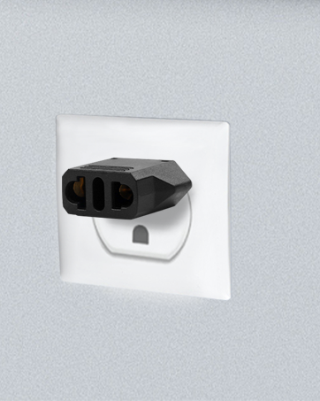6 Pack Travel Adapter: European to US Outlet Plug Adapter (White)