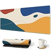 AIMSA Large Gaming Mouse Pad, XXL Keyboard Mouse Mat Extended Desk Pad with Stitched Edges, Durab...