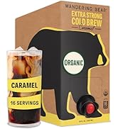 Wandering Bear Organic Caramel Cold Brew Coffee On Tap, Iced Coffee Drink - Extra Strong, Bold, S...