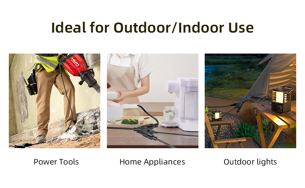 Multi outlet extension cord