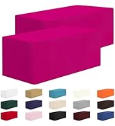 CXPSINC 2 Pack Fitted Table Clothes-48 x 24 Inch Rectangle Tablecloths for 4 Foot Tables, Washabl...