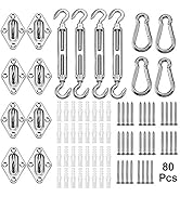 yofit Shade Sail Hardware Kit 5 inch for Triangle Rectangle Sun Shade Sail Installation, 304 Grad...