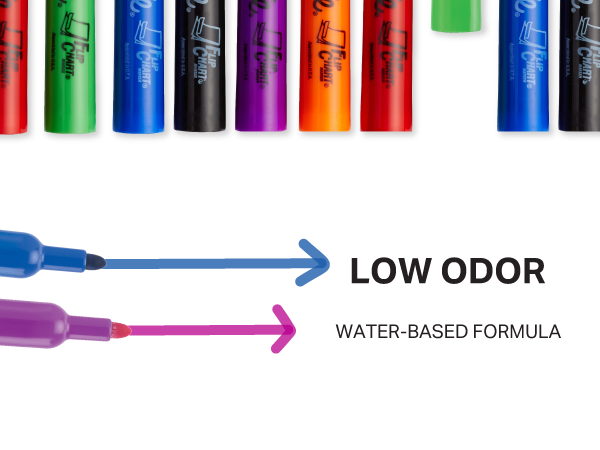 flip chart marker bullet tip sharpie low odor water based formula arrow business presentation class 