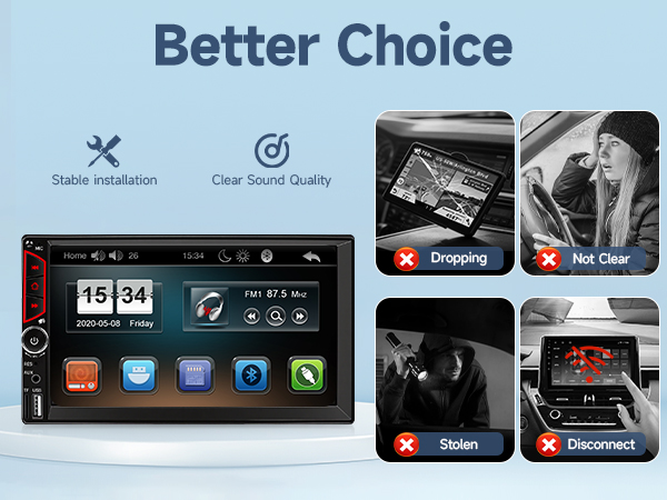 double din car stereo with bluetooth car radio double din radio touch screen car stereo