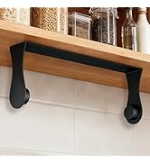 Smipam Paper Towel Holder Under Cabinet, Black, Adhesive &amp; Wall Mount, Under Counter Paper Towel ...