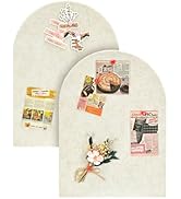 Arched Felt Bulletin Board, Cork Board Alternative for Wall, 10.6in x 14.6in Self-Adhesive Pin Bo...
