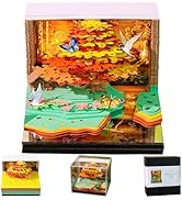 3D Time Piece Calendar, 2026 Desk Calendar With LED Light, 3d Tree Memo Pad Creative Desk Calenda...