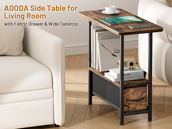 side table with storage