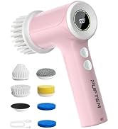 PUFTEM Electric Shower Scrubber, Cordless Bathroom Scrubber, Dual Direction | Dual Direction Clea...