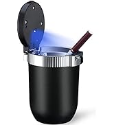 Windshoon Car Ashtray with Lid, Portable Ashtray for Car, Detachable Stainless Steel Smokeless As...