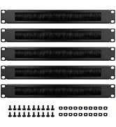 Pxoerzy 5Pack 1U Brush Panel-19 Rack Mount Cable Management | Server Rack Cable Manager,Suitable ...