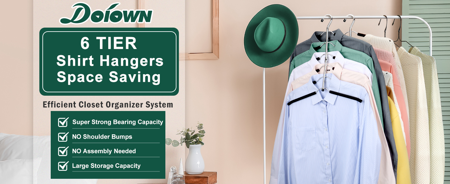 shirt hangers space saving, coat hangers for closet, dorm room essential