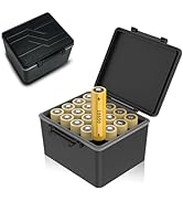 20 Slots 18650 Battery Case, 18650 Battery Organizer,High Capacity Water-Resistant Anti-Shock Ant...