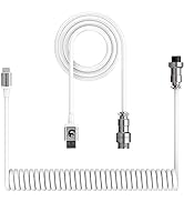 ZIYOU LANG C01 Custom Coiled USB C to A Cable with Detachable Double Sleeved Spiral Cable Extenda...