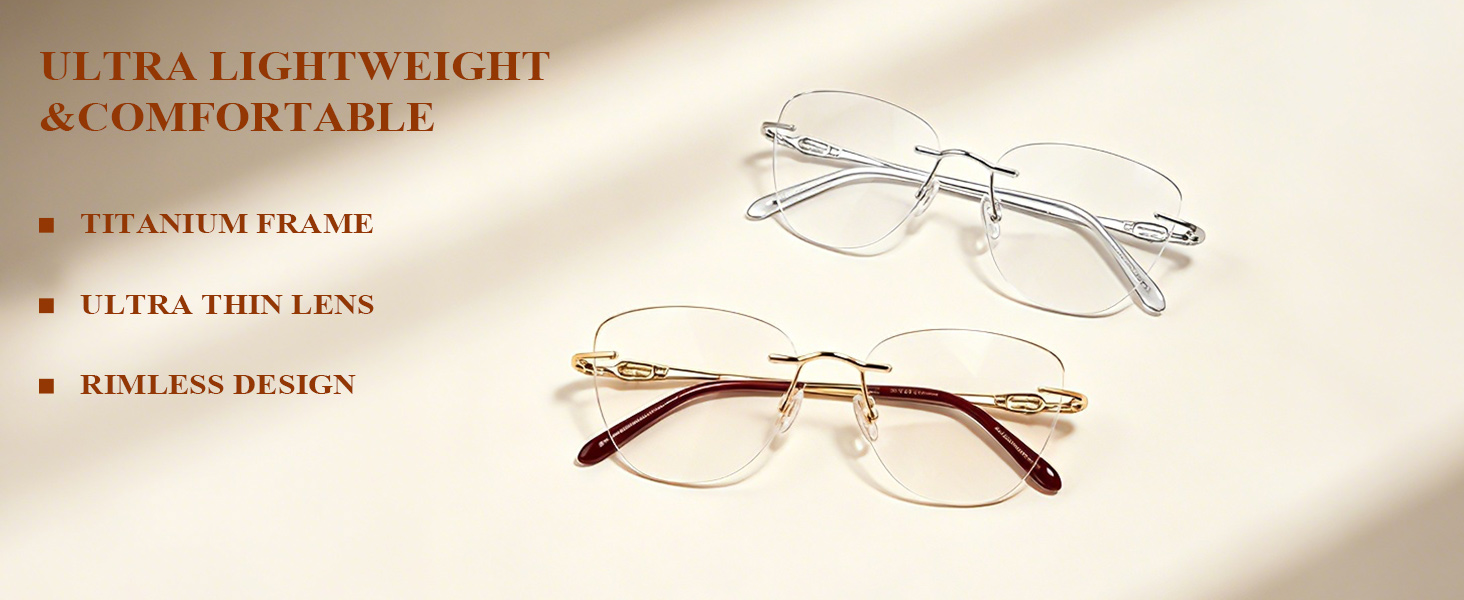 ultra lightweight frameless reading glasses