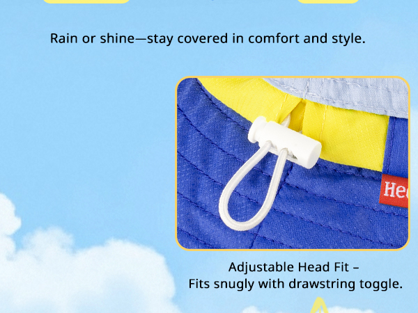 HECCEI Baby Sun Hat with Neck Flap DryShade SkyCandy UPF 50+ Infant Beach Hat