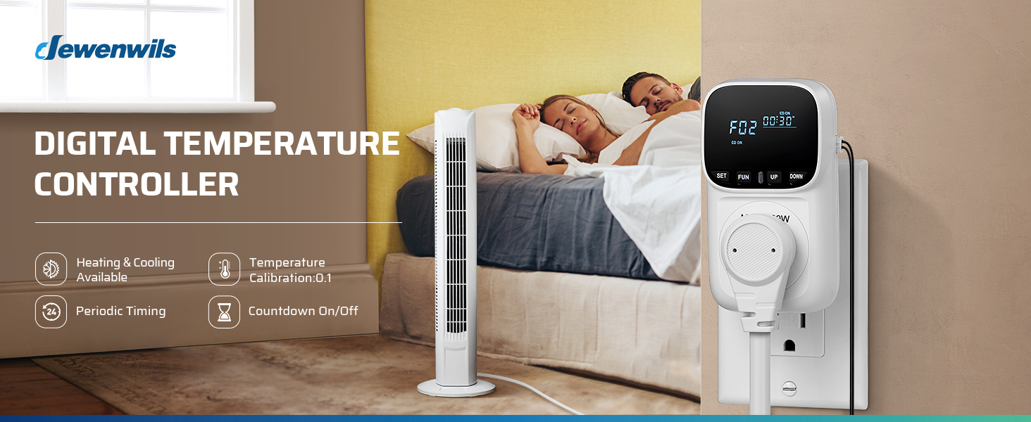 Digital Temperature Controller Thermostat Outlet