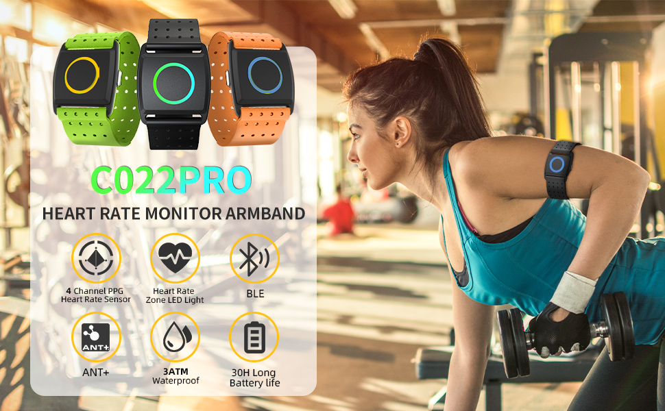 Heart rate monitor armband