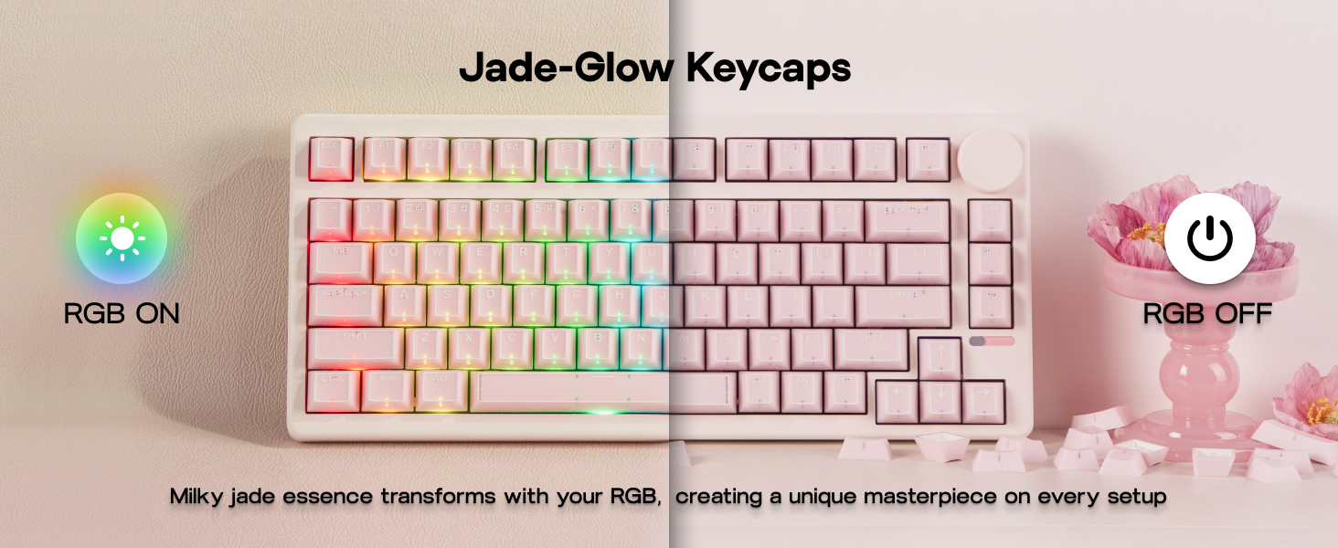 Creamy Jade PBT Keycaps