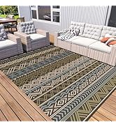 MontVoo Outdoor Rug Carpet Waterproof-Patio Rug Mat 5x8 Reversible RV Camping Rug Picnic Mat Plas...