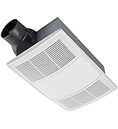 Broan-NuTone Non-Lit PowerHeat Bathroom Exhaust Fan and Heater, 110 CFM, 2.0 Sones, White