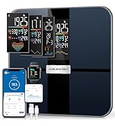 ABLEGRID Smart Body Fat Scale, Rechargeable Digital Bathroom Scale for Body Weight, Gradient Tren...
