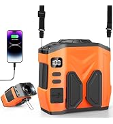 Portable Personal Waist Fan Rechargeable, 10000mAh 5 Speeds 13500RPM Strong Airflow, LED Light &amp; ...