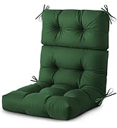 DANGHOOGY Outdoor/Indoor High Back Chair Cushion, Waterproof Outdoor Rocking Chair Cushion with T...