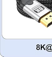 VoroDcip USB C to DisplayPort 1.4 Cable 10ft, 8K@60Hz 4K@120Hz 2K@180Hz 1080P@360Hz USBC to DP Di...