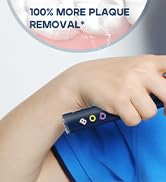 removes more plaque than manual toothbrush