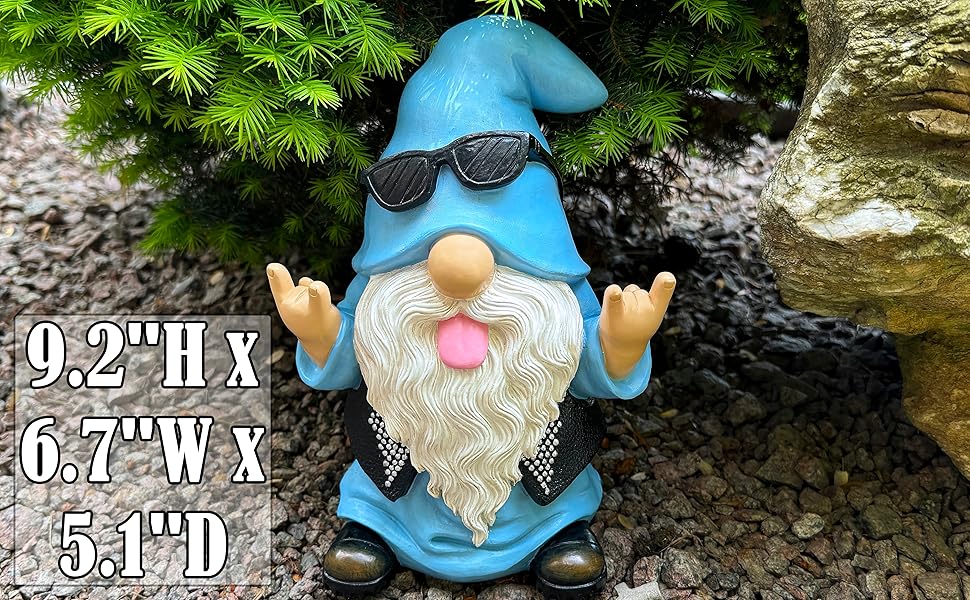 Garden Gnome zen Rocker Gnome House Fairy set Miniature Figurines Kit Accessories Mood Lab