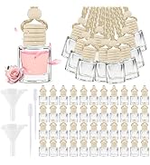 120 Pcs Car Diffuser Bottle Set with Wooden Caps,Dropper and Funnel, Empty Glass Car Air Freshene...