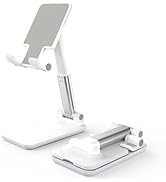 HZZADZXW Cell Phone Stand, Adjustable Angle and Height Cell Phone Holder for Desk, Foldable and P...