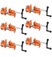 NYXOVA Wood Gluing Pipe Clamp Set, 4 Pack Wood Clamps Heavy Duty Cast Iron Parallel Clamps Quick ...