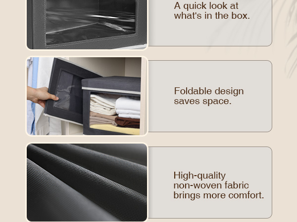 closet storage bins with lid
