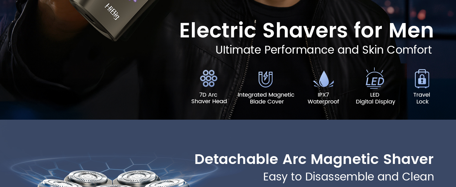 7D Arc Electric Shaver for Head &amp;amp; Body