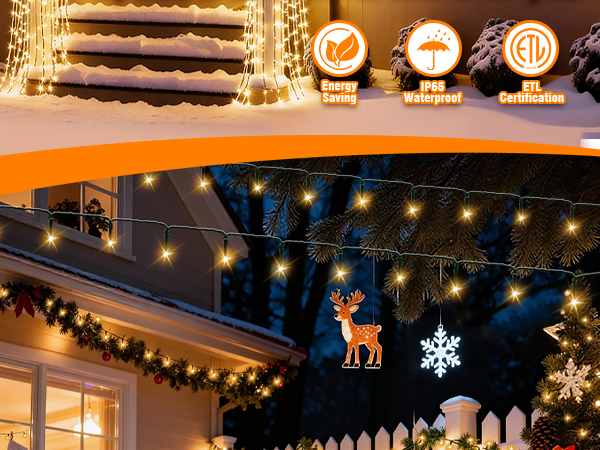 white christmas tree lights