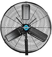 Tornado 24 Inch High Velocity Waterproof Outdoor Oscillating Wall Mount Fan 3 Speed UL Safety Listed