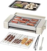 HBN 3-in-1 Hot Dog Roller Grill Machine with Nonstick Plate &amp; Grill Rack, 800W Compact Indoor Ele...