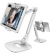 AboveTEK iPad Stand Holder, Multi-Angle Adjustable Tablet Stand, 360° Swivel iPad Stand Aluminum ...