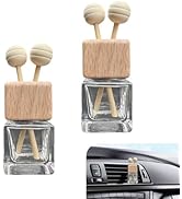 Bawkars 2 PCS Car Diffuser Air Freshener Bottles, Refillable Empty Glass Essential Oil Diffuser V...