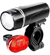 BV Bicycle Light Set Super Bright 5 LED Headlight, 3 LED Taillight, Quick-Release