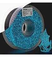 AMOLEN 3D Printer Filament, PLA Filament 1.75mm, Shiny Glow in The Dark Blue Starry Sky 3D Printi...