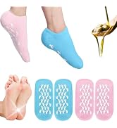 2Pairs Moisturizing Socks - Silicone Socks for Dry Cracked Feet Women - Gel Socks for Dry Cracked...
