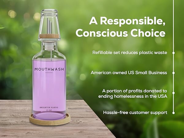 Responsible Conscious Choice - Boho Mouthwash Dispenser - Mobile