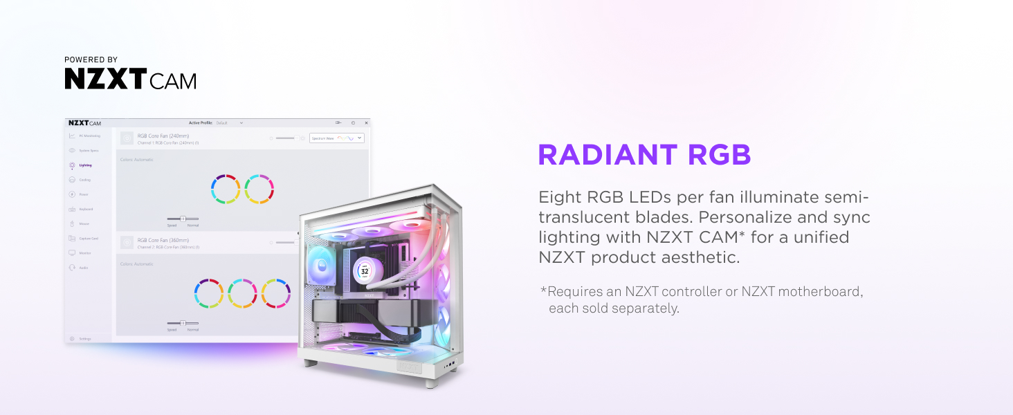 RGB Core Single Frame Fans RGB