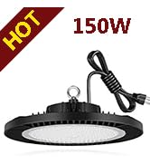 LEDMO UFO LED High Bay Light Aluminum 150W 21,000lm [600W HID/HPS Replacement] 5000k 5’Cable with...