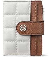 BOSTANTEN Small Wallet for Women Leather RFID Blocking Card Holder Bifold Compact Wallets With Zi...