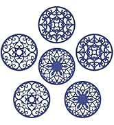 SMARTAKE 6 Set Silicone Trivet Mats, Multi-Use Carved Trivet Mat, Insulated Non-Slip Durable Kitc...